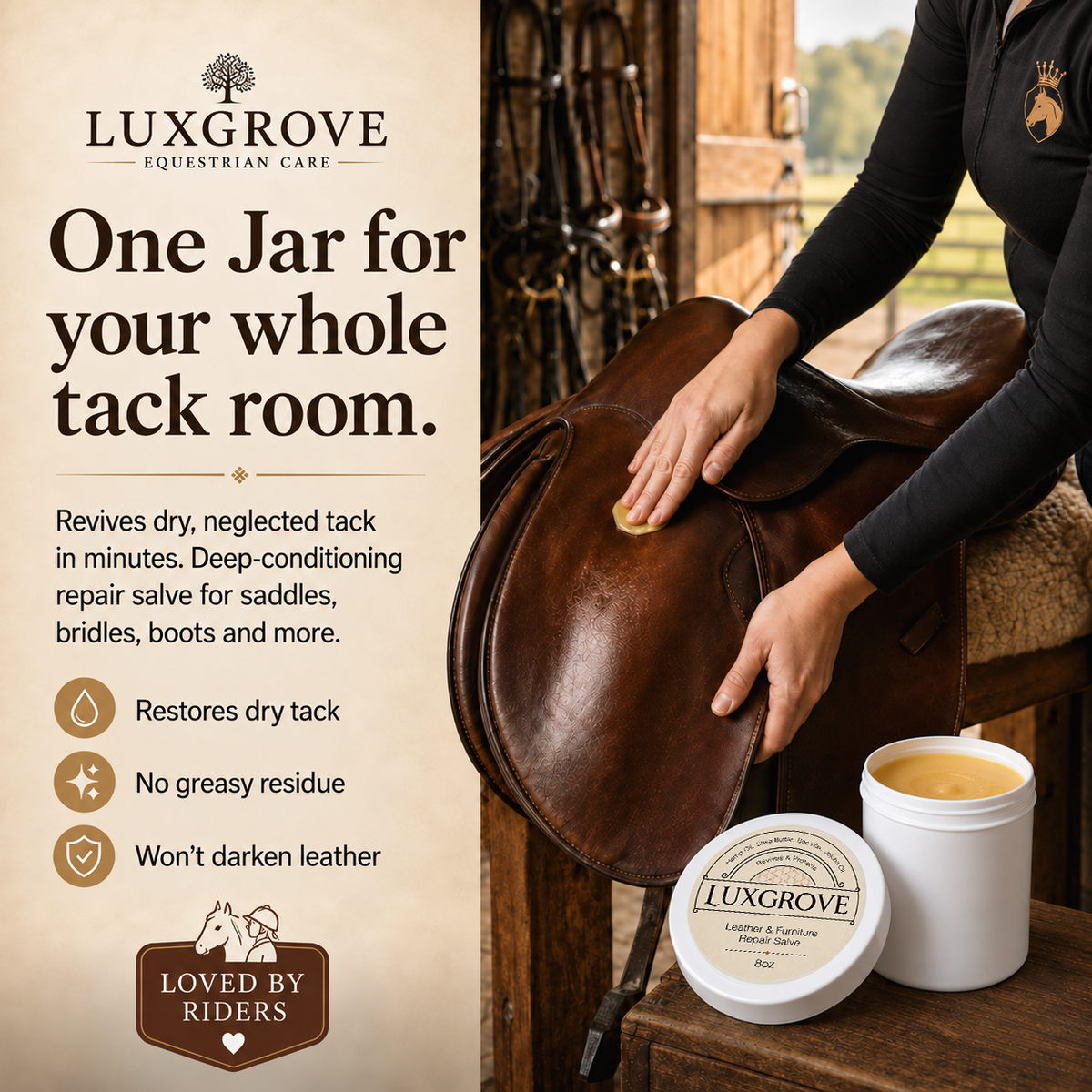 Luxgrove - Tack & Leather Repair Salve 4oz