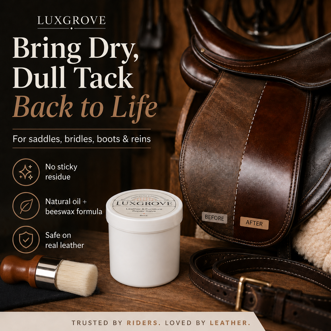 Luxgrove - Tack & Leather Repair Salve（New Upgraded）