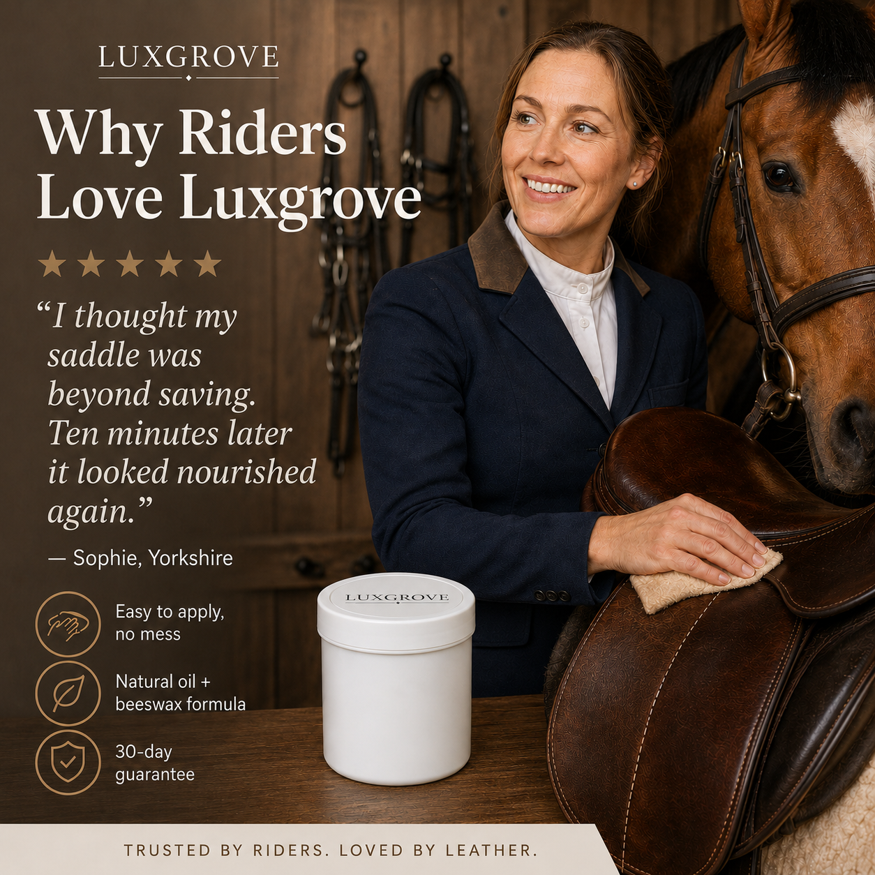 Luxgrove - Tack & Leather Repair Salve（New Upgraded）