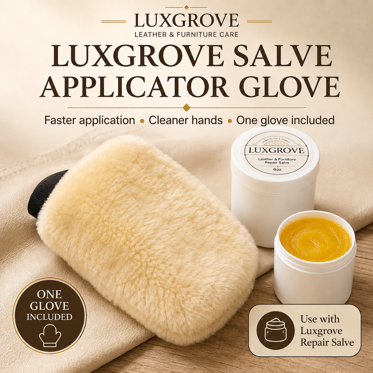 Luxgrove - Soft Applicator Glove for Repair Salve