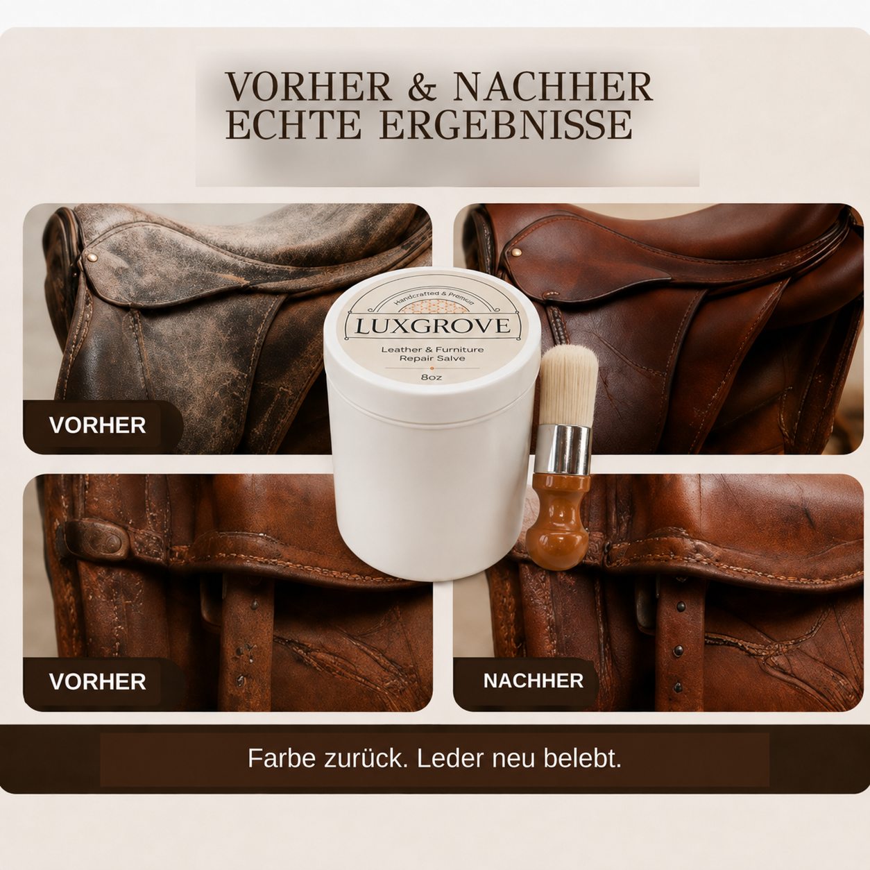Luxgrove – Pflegebalsam für Sattelzeug & Leder