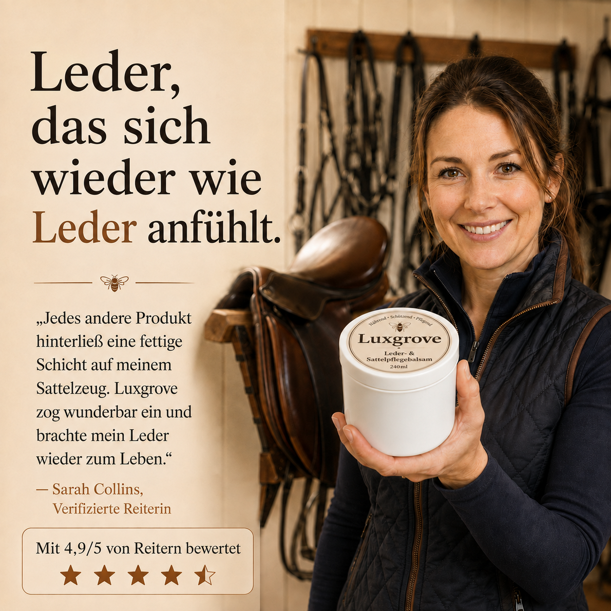 Luxgrove – Pflegebalsam für Sattelzeug & Leder