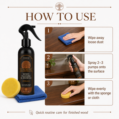 Luxgrove – Wood Cleaning & Refresh Beeswax Spray