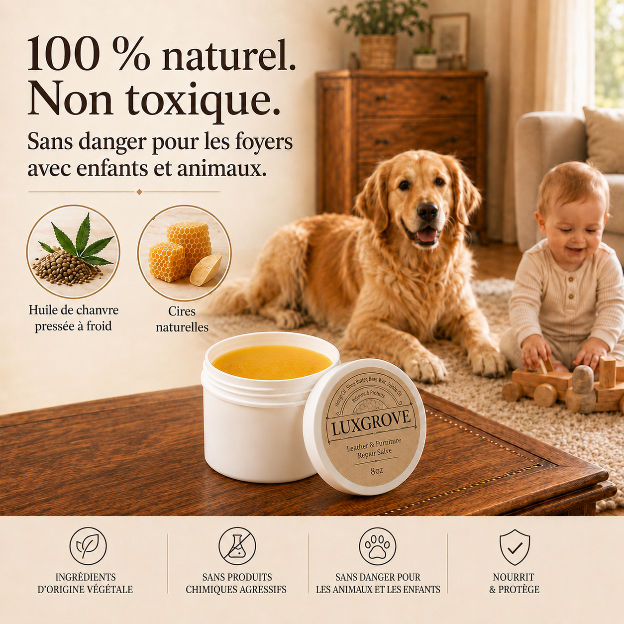 Luxgrove - Wood & Leather Repair Salve