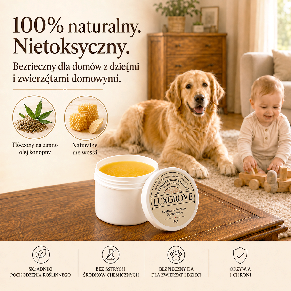Luxgrove - Wood & Leather Furniture Repair Salve