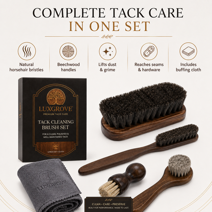 Luxgrove – 5-Piece Tack Cleaning Brush Set