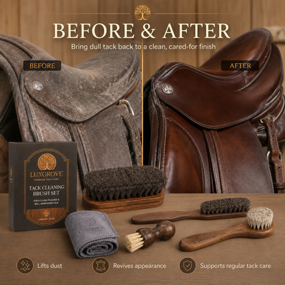 Luxgrove – 5-Piece Tack Cleaning Brush Set