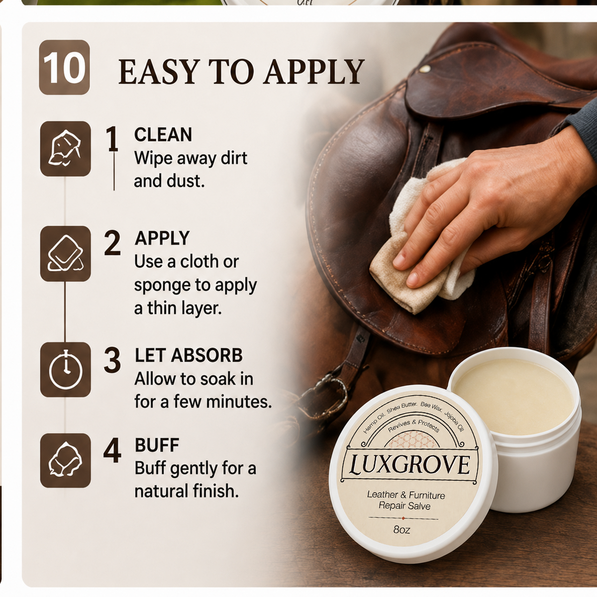 Luxgrove - Tack & Leather Repair Salve